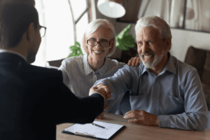 LongTimeClientRelationships-2 - Legacy Older clients meeting with long term financial advisor